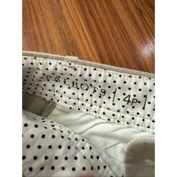 Talbots Women’s Perfect Short Cotton Blend Mid Rise Bermuda Shorts Beige Size 4P - Picture 5 of 10